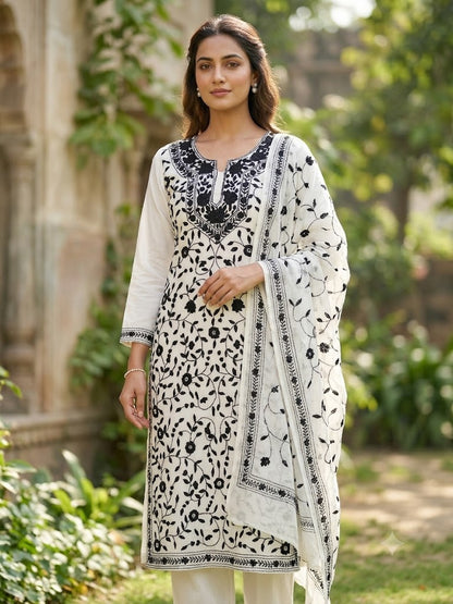 Chikonwala's Exclusive Hand Embroidered Fulkari Dress
