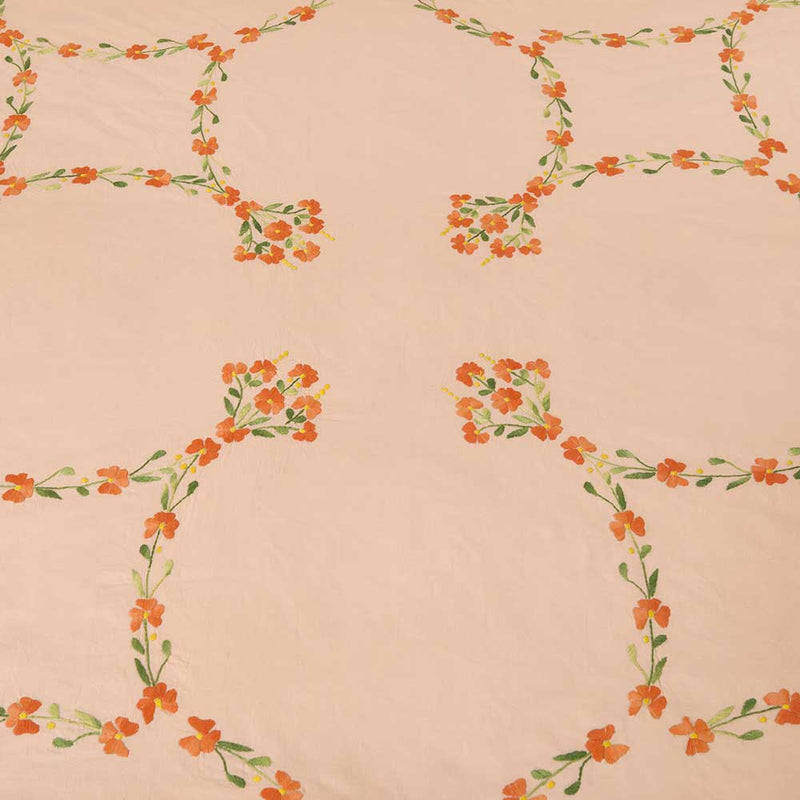 Chikonwala's Hand Embroidered Floral Design Bedsheet