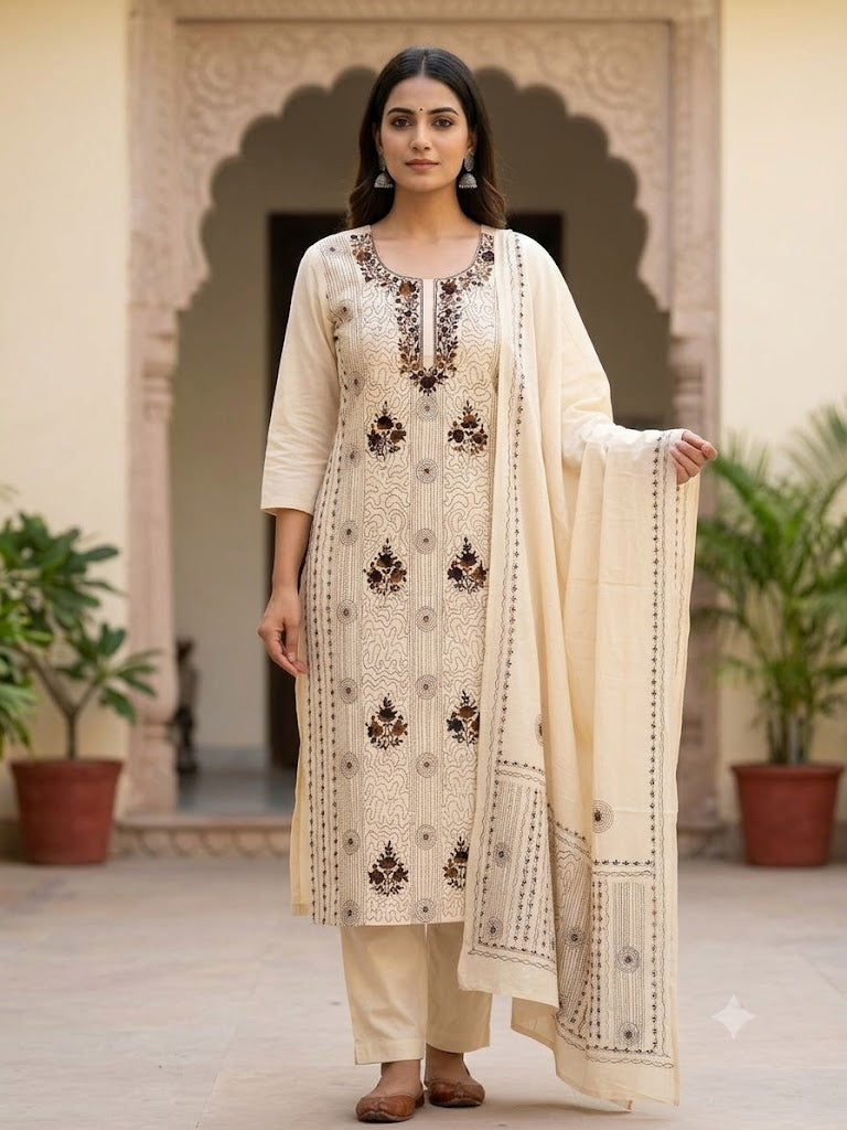 Chikonwala's Exclusive Hand Embroidered Fulkari Dress
