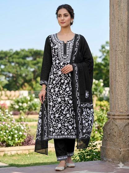 Chikonwala's Exclusive Hand Embroidered Fulkari Dress