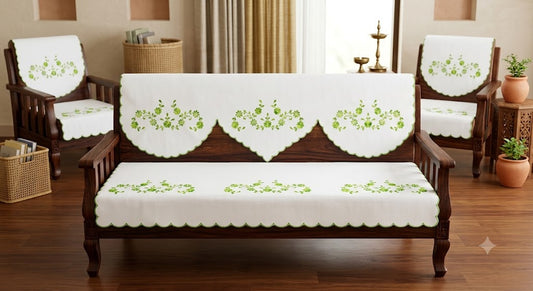 Hand Embroidered Sofa Cover (3+1+1 Seater)
