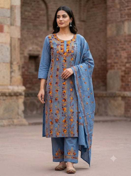 Chikonwala's Exclusive Hand Embroidered Fulkari Dress