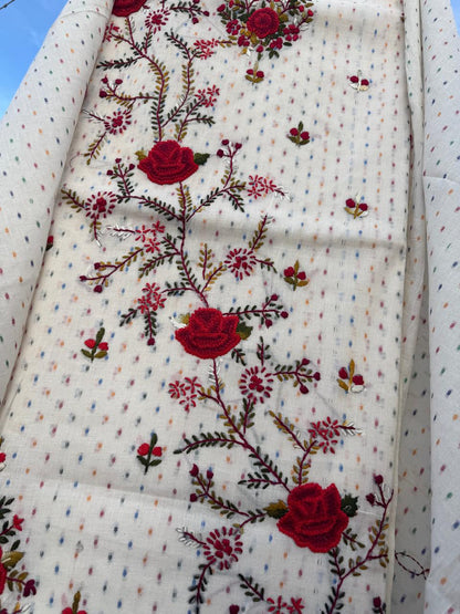 Chikonwala's Exclusive Hand Cord Rose Embroidered Dress