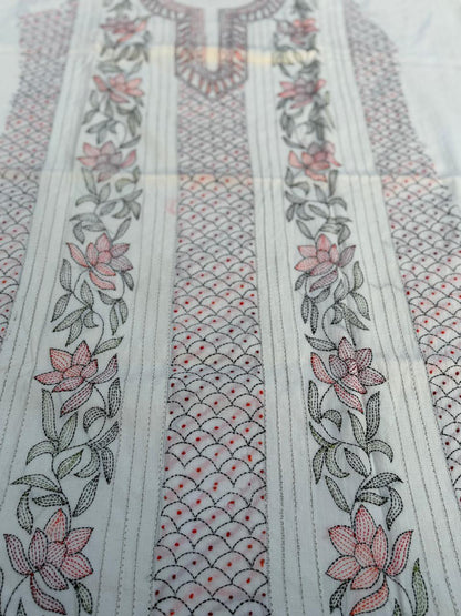 Chikonwala's Exclusive Hand Embroidered Bedding Kantha Dress