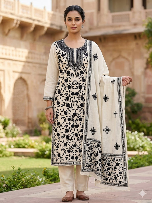 Chikonwala's Exclusive Hand Embroidered Fulkari Dress