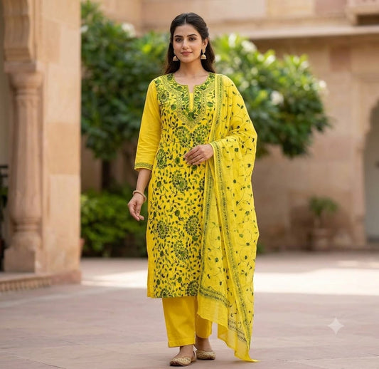 Chikonwala's Exclusive Hand Embroidered Fulkari Dress