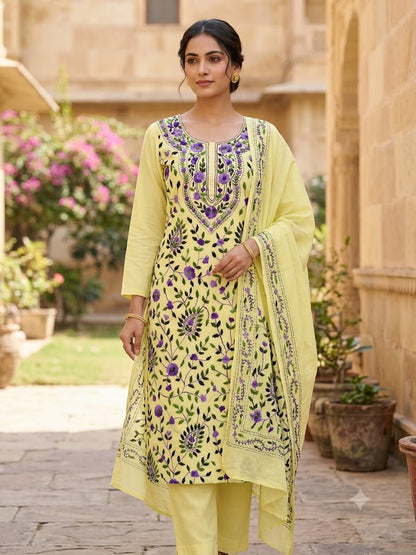 Chikonwala's Exclusive Hand Embroidered Fulkari Dress