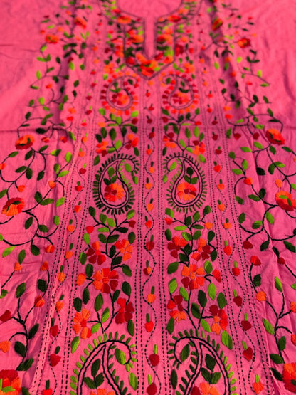 Chikonwala's Exclusive Hand Embroidered Fulkari Dress