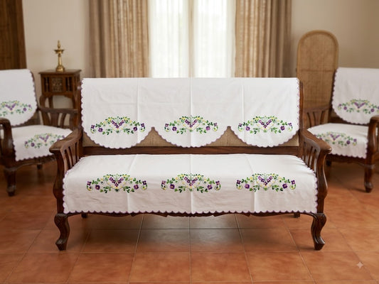 Hand Embroidered Sofa Cover (3+1+1 Seater)