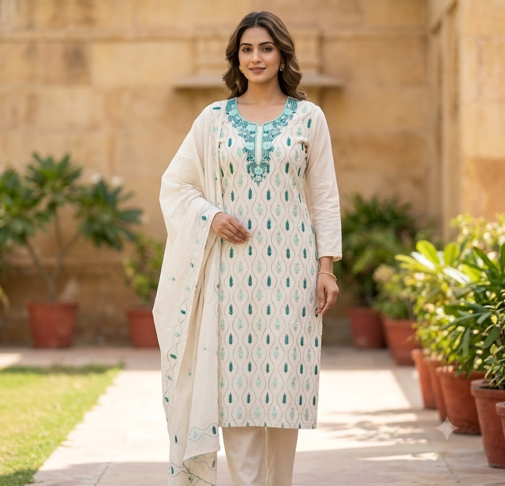 Chikonwala's Exclusive Hand Embroidered PARSI BEADING Dress