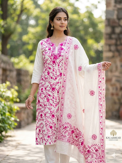 Chikonwala's Exclusive Hand Embroidered Fulkari Dress