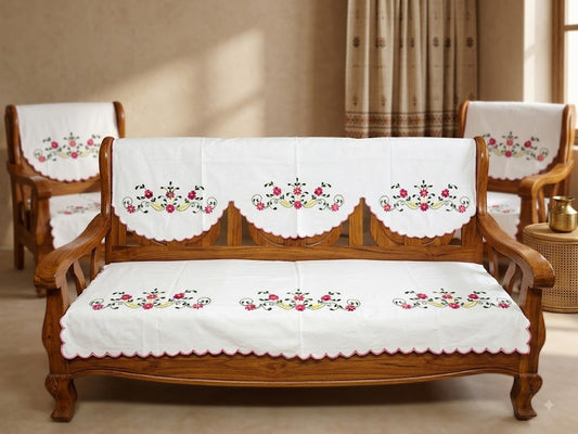 Hand Embroidered Sofa Cover (3+1+1 Seater)
