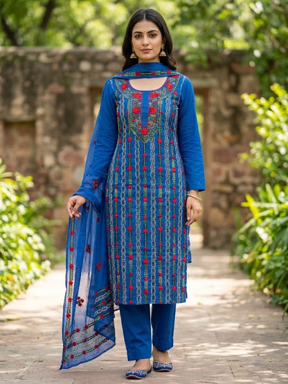 Chikonwala's Exclusive Hand Embroidered Fulkari Dress