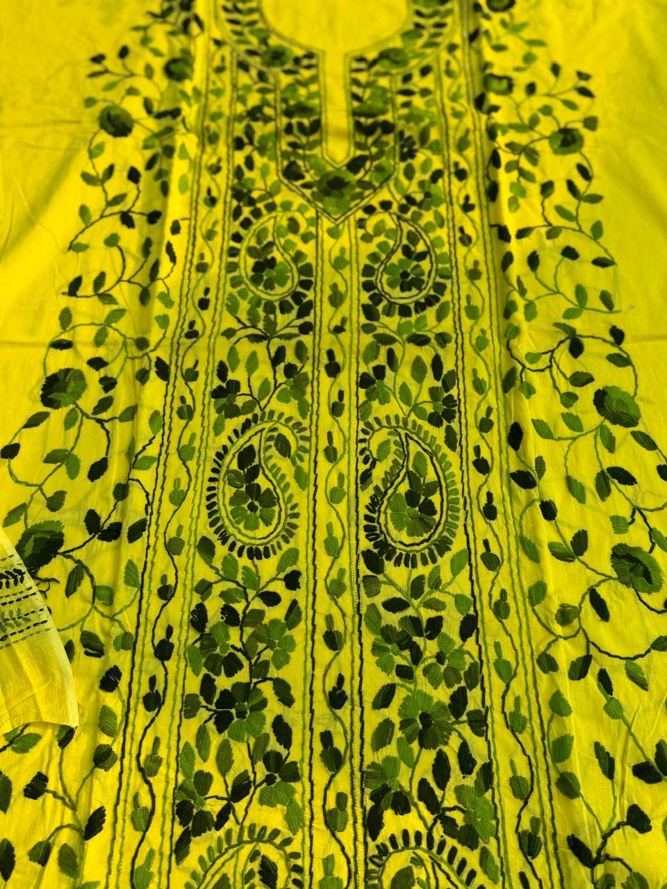 Chikonwala's Exclusive Hand Embroidered Fulkari Dress