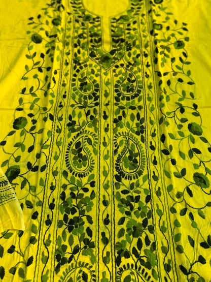 Chikonwala's Exclusive Hand Embroidered Fulkari Dress