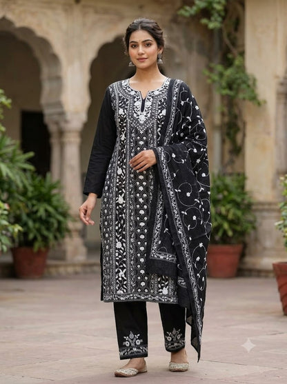 Chikonwala's Exclusive Hand Embroidered Fulkari Dress