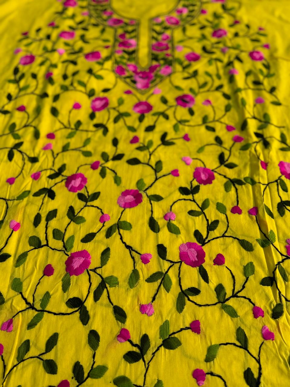 Chikonwala's Exclusive Hand Embroidered Fulkari Dress