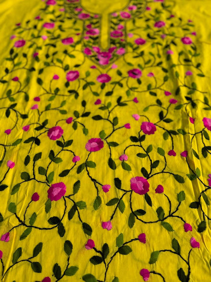 Chikonwala's Exclusive Hand Embroidered Fulkari Dress