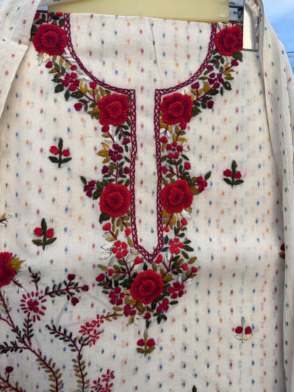 Chikonwala's Exclusive Hand Cord Rose Embroidered Dress