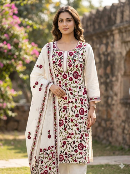 Chikonwala's Exclusive Hand Embroidered Fulkari Dress