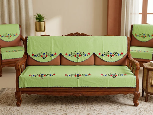 Hand Embroidered Sofa Cover (3+1+1 Seater)