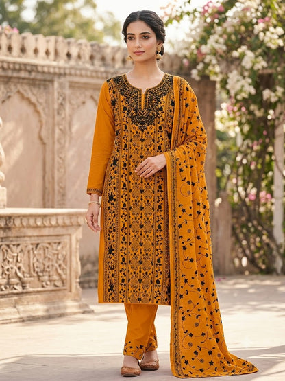 Chikonwala's Exclusive Hand Embroidered Fulkari Dress
