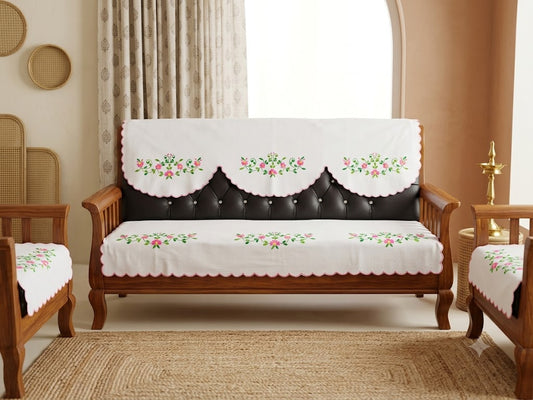 Hand Embroidered Sofa Cover (3+1+1 Seater)