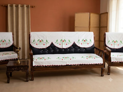 Hand Embroidered Sofa Cover (3+1+1 Seater)