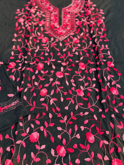 Chikonwala's Exclusive Hand Embroidered Fulkari Dress