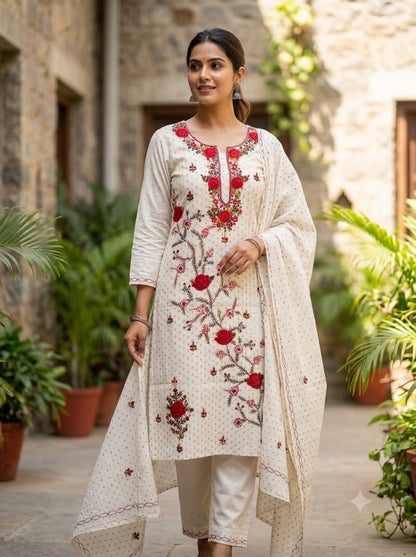 Chikonwala's Exclusive Hand Cord Rose Embroidered Dress
