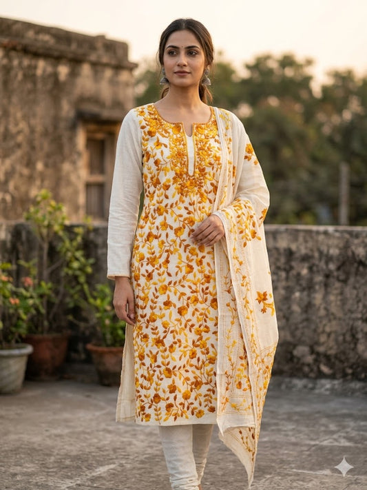 Chikonwala's Exclusive Hand Embroidered Fulkari Dress