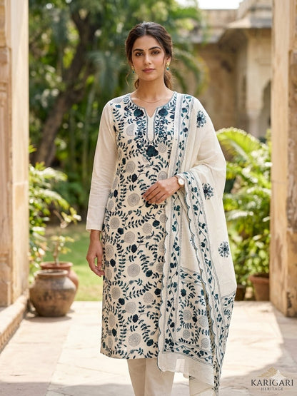 Chikonwala's Exclusive Hand Embroidered Fulkari Dress