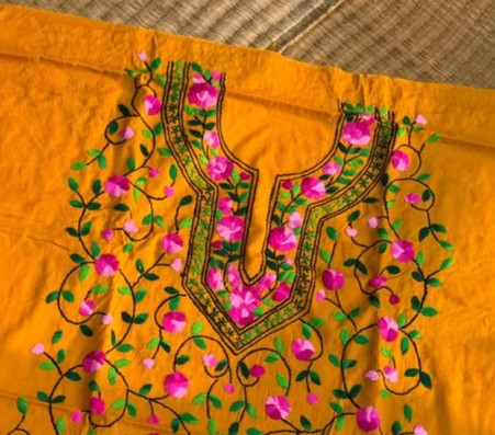 Chikonwala's Exclusive Hand Embroidered Fulkari Dress