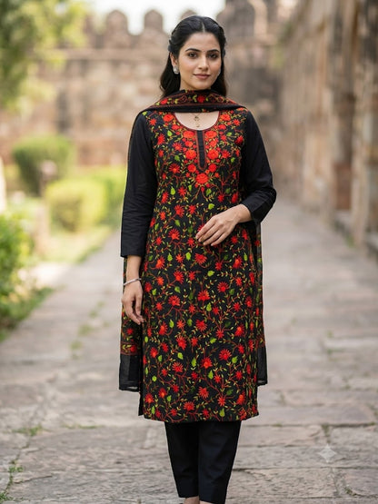 Chikonwala's Exclusive Hand Embroidered Fulkari Dress