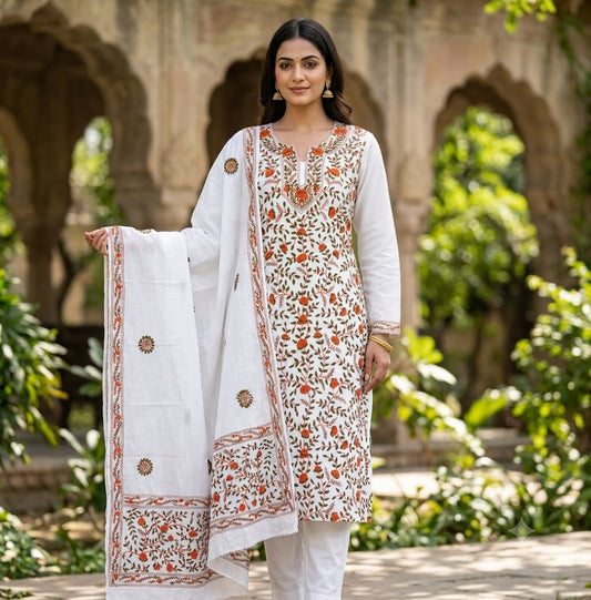 Chikonwala's Exclusive Hand Embroidered Fulkari Dress