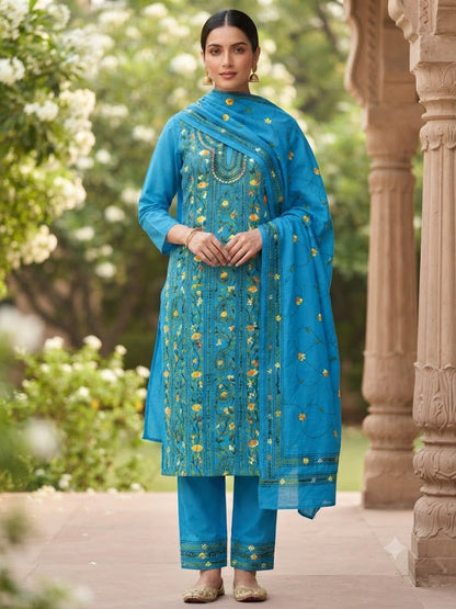 Chikonwala's Exclusive Hand Embroidered Fulkari Dress