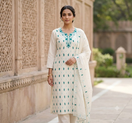 Chikonwala's Exclusive Hand Embroidered PARSI BEADING Dress