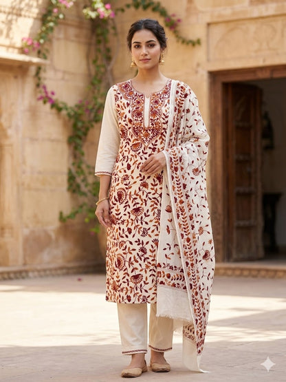 Chikonwala's Exclusive Hand Embroidered Fulkari Dress