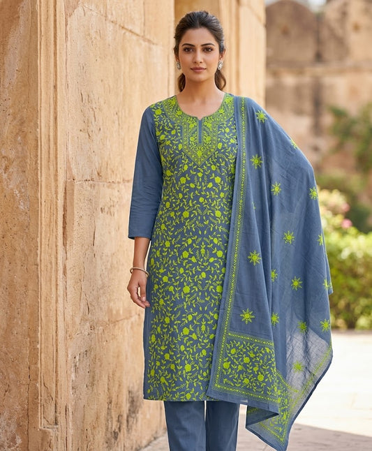 Chikonwala's Exclusive Hand Embroidered Fulkari Dress