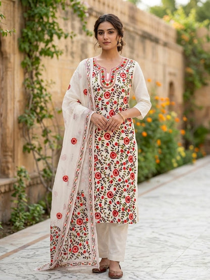 Chikonwala's Exclusive Hand Embroidered Fulkari Dress
