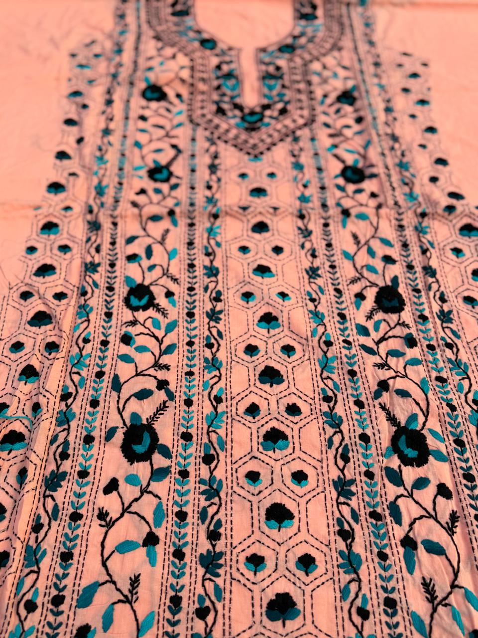 Chikonwala's Exclusive Hand Embroidered Fulkari Dress