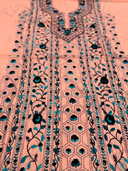 Chikonwala's Exclusive Hand Embroidered Fulkari Dress