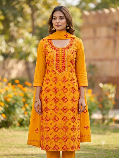 Chikonwala's Exclusive Hand Embroidered Bedding Dress Material