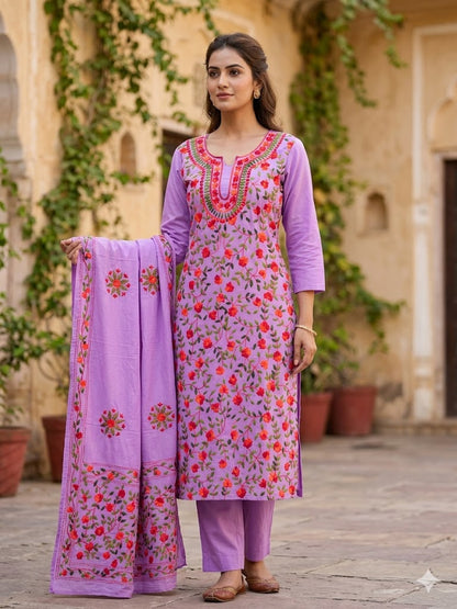 Chikonwala's Exclusive Hand Embroidered Fulkari Dress