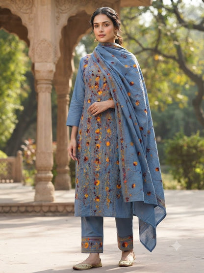 Chikonwala's Exclusive Hand Embroidered Fulkari Dress