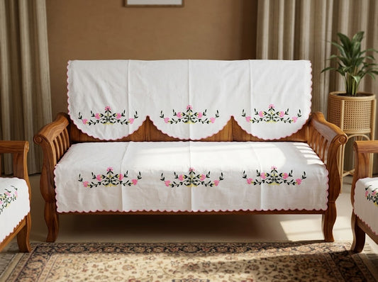 Hand Embroidered Sofa Cover (3+1+1 Seater)