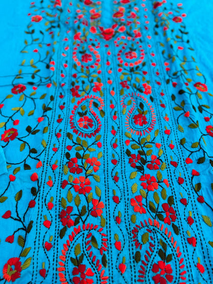 Chikonwala's Exclusive Hand Embroidered Fulkari Dress