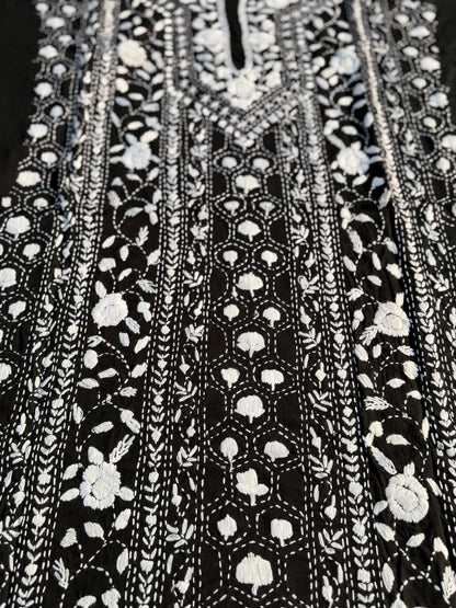 Chikonwala's Exclusive Hand Embroidered Fulkari Dress