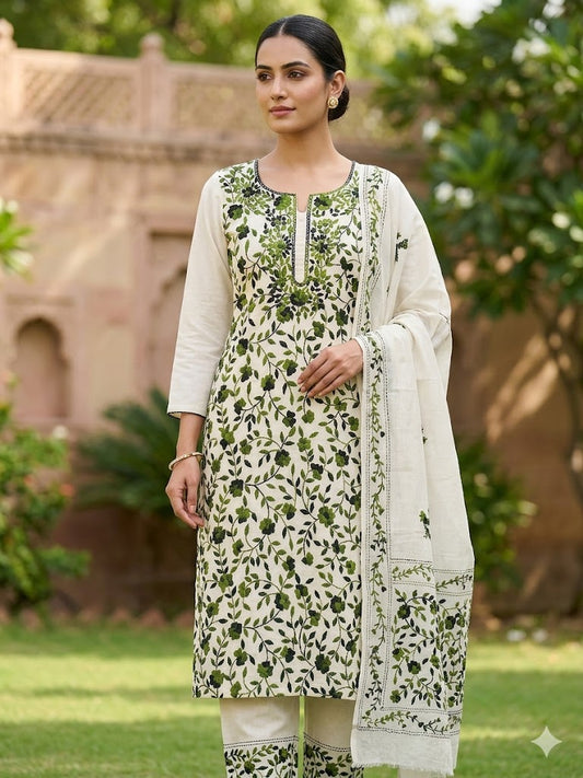 Chikonwala's Exclusive Hand Embroidered Fulkari Dress