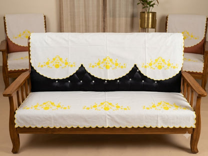 Hand Embroidered Sofa Cover (3+1+1 Seater)